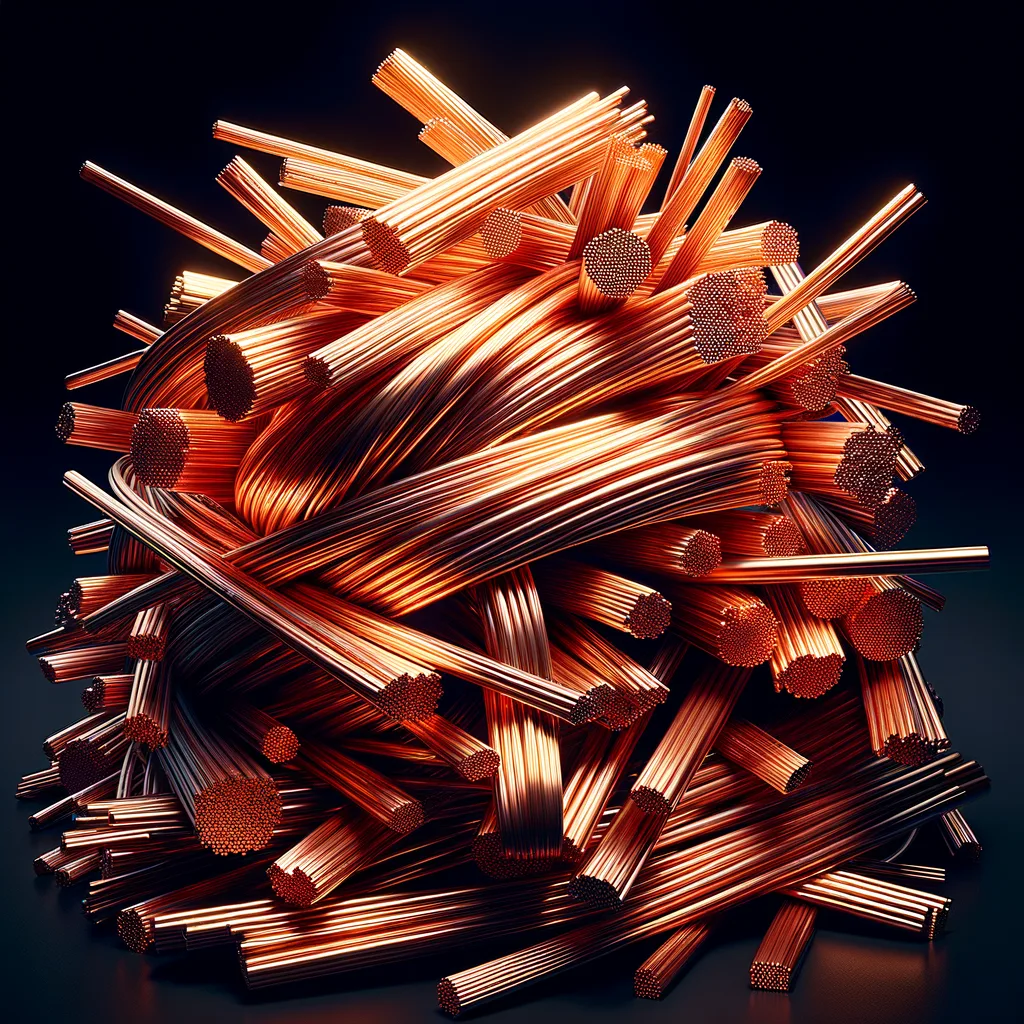 Scrap copper wire and pipe